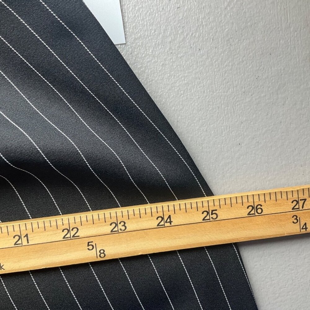 Unique Vintage XL Thelma Black Pinstripe High-Waisted Wide-Leg Pants Suspenders - Picture 14 of 16